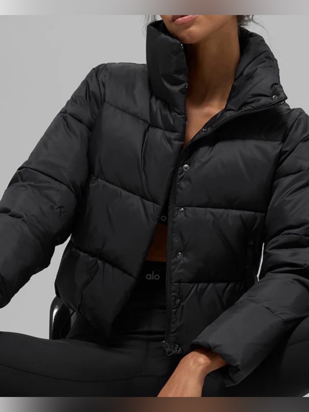 Alo Black Women's Puffer Jacket US Size L